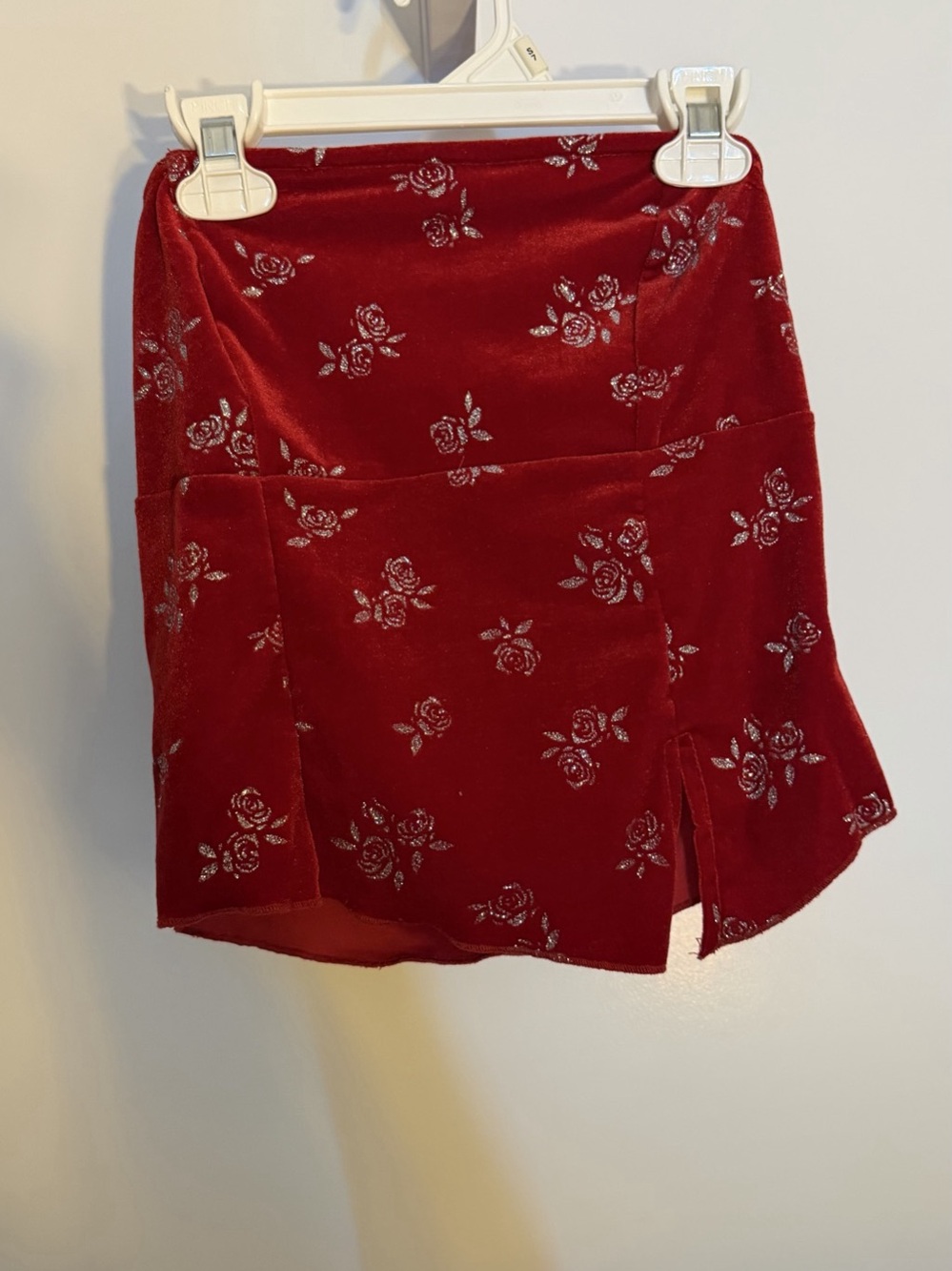 Floral Mini tube top in Red & White Like New